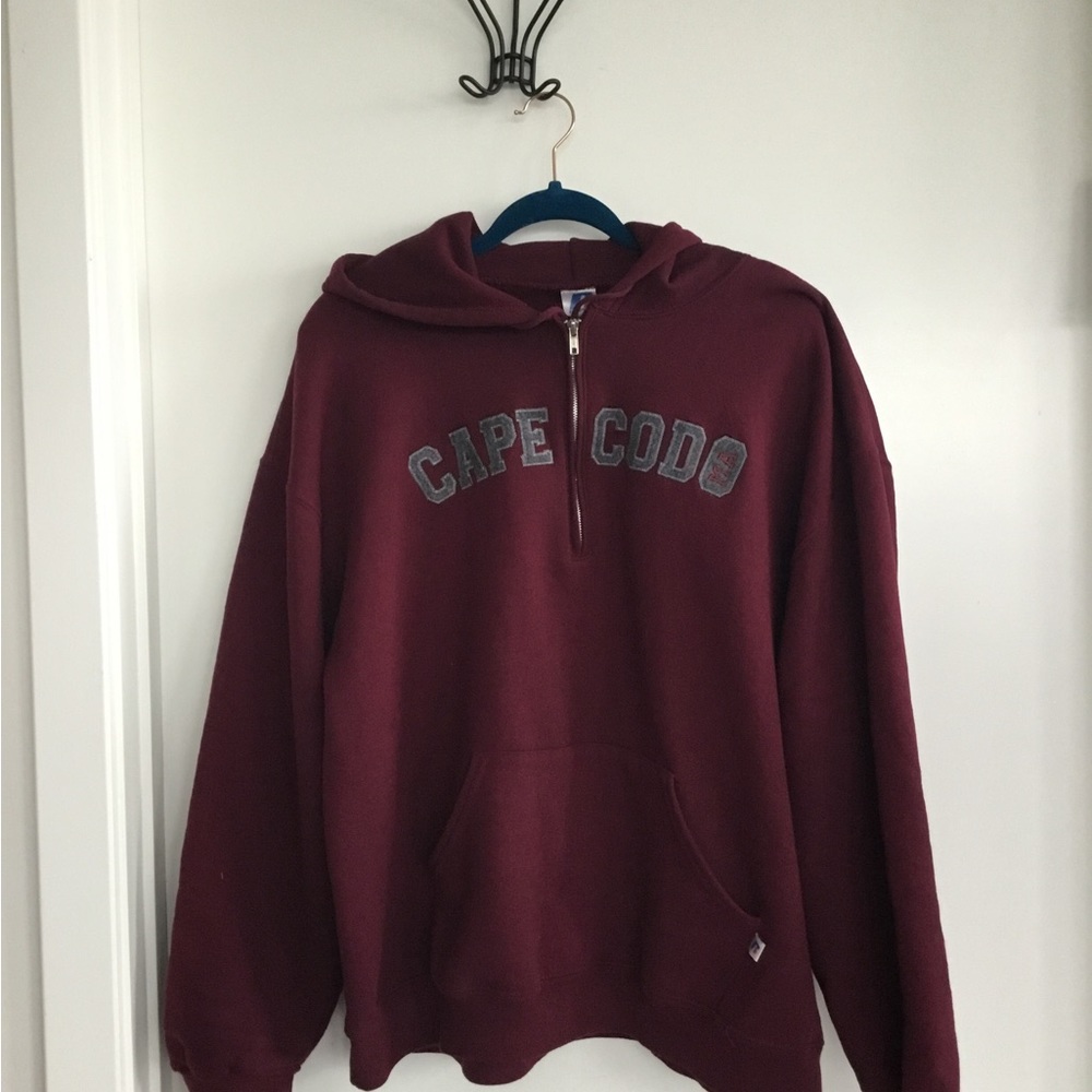Cape Cod Russell Athletic Red /Maroon Hoodie Sweatshirt Size XL $35 - Picture 3 of 12